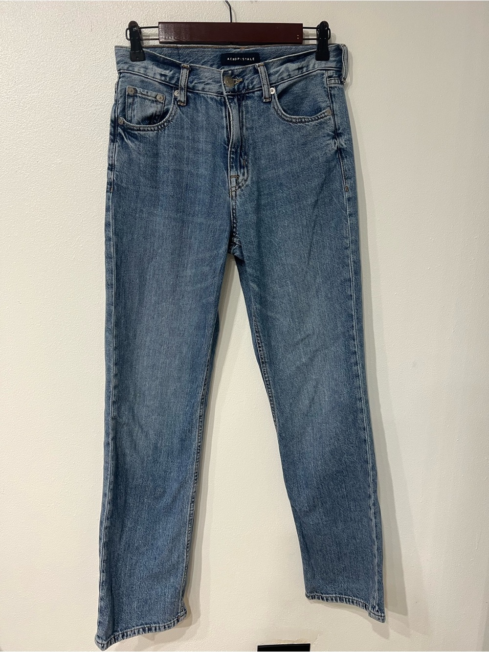 Aeropostale Medium Blue Straight-Leg Women's Jeans